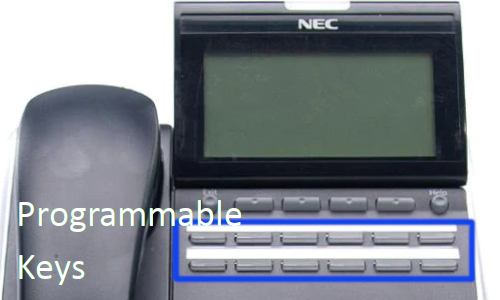 NEC DT800 phone programmable keys