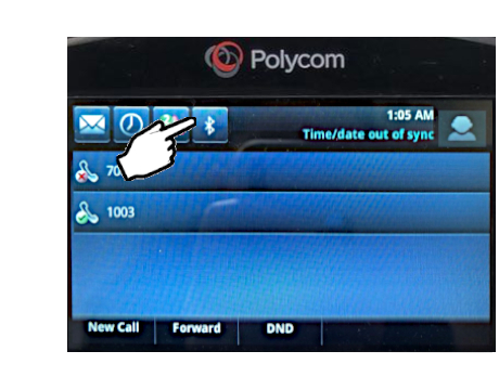 Polycom phone Bluetooth button
