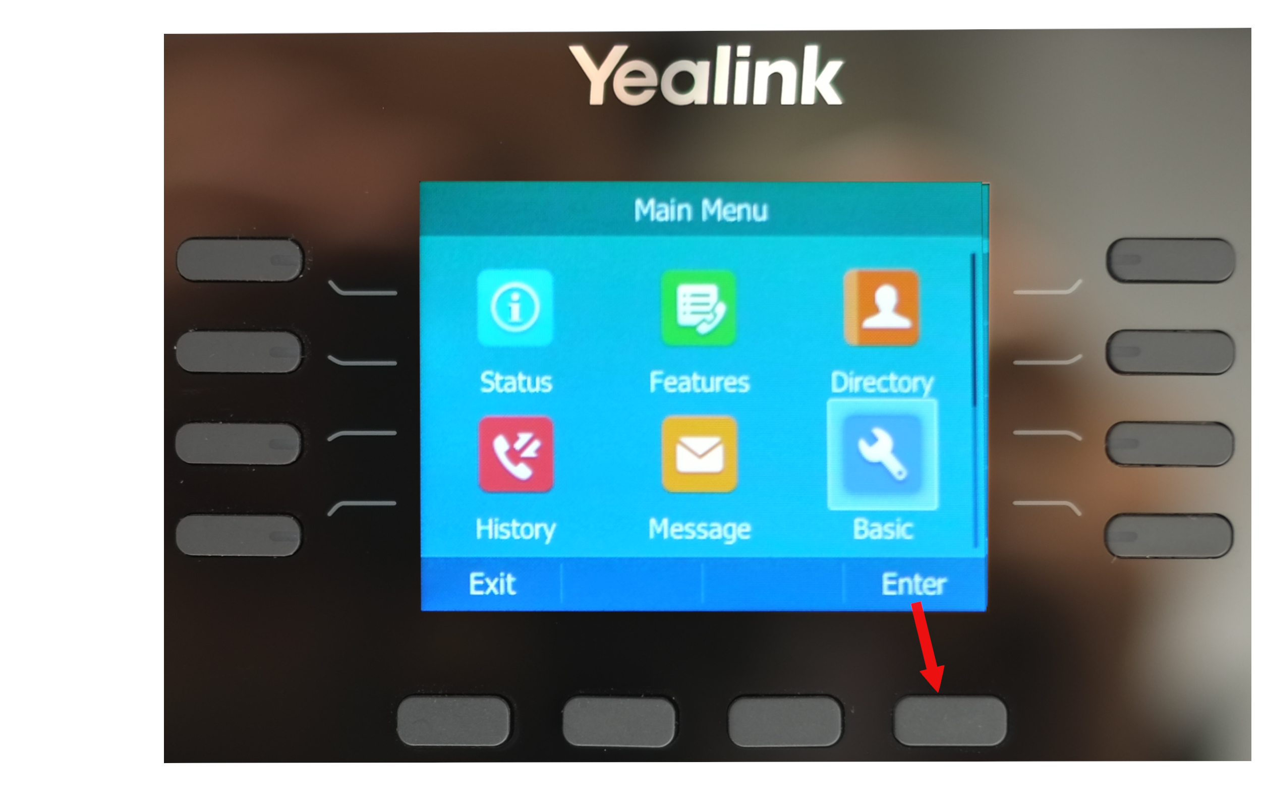 Yealink phone Basic setting icon