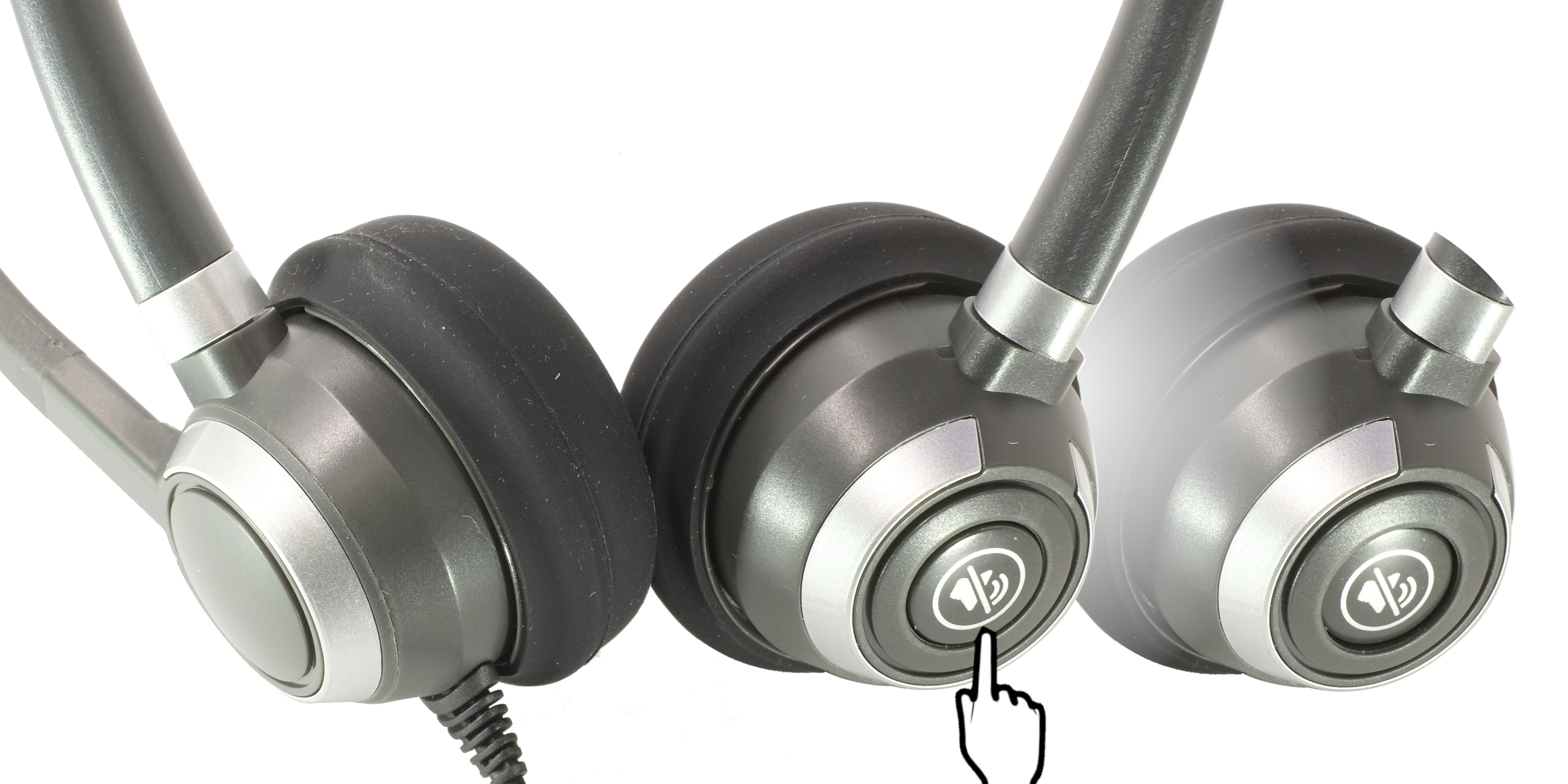 OvisLink Single ear and dual ear interchange Headset Compatible with Polycom Phones