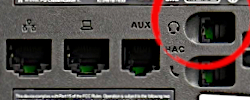 Cisco IP phone's RJ9 Headset Jack Location