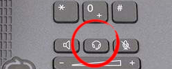 Polycom CX200 headset key location