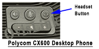 Polycom CX600 Desktop phone headset button