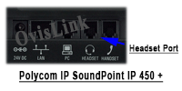Polycom SoundPoint IP 450 Headset Port