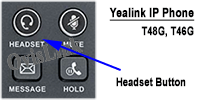 yealink phone headset