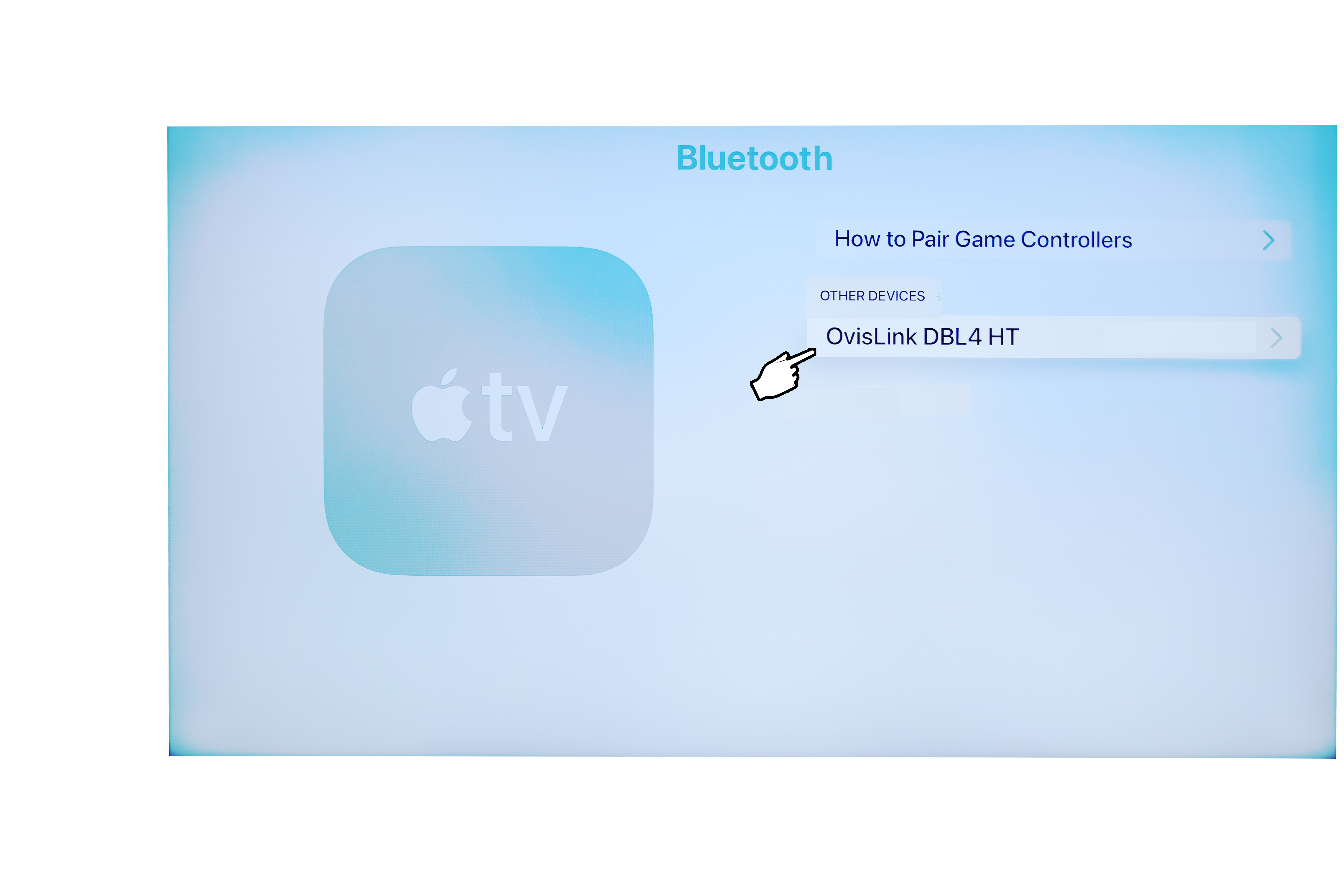 Apple TV found OvisLink Bluetooth headset