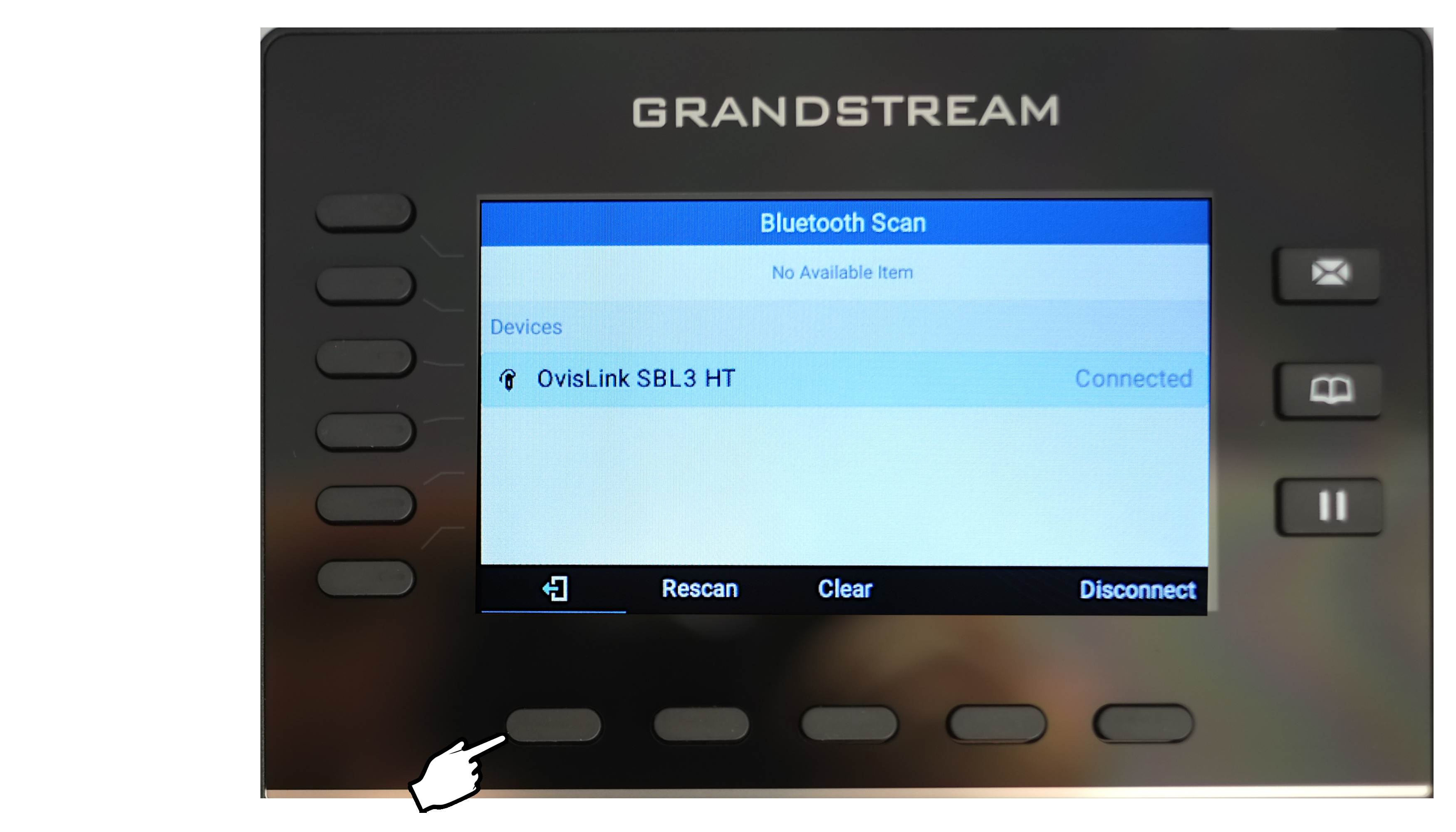 Grandstream phone setup menu exit