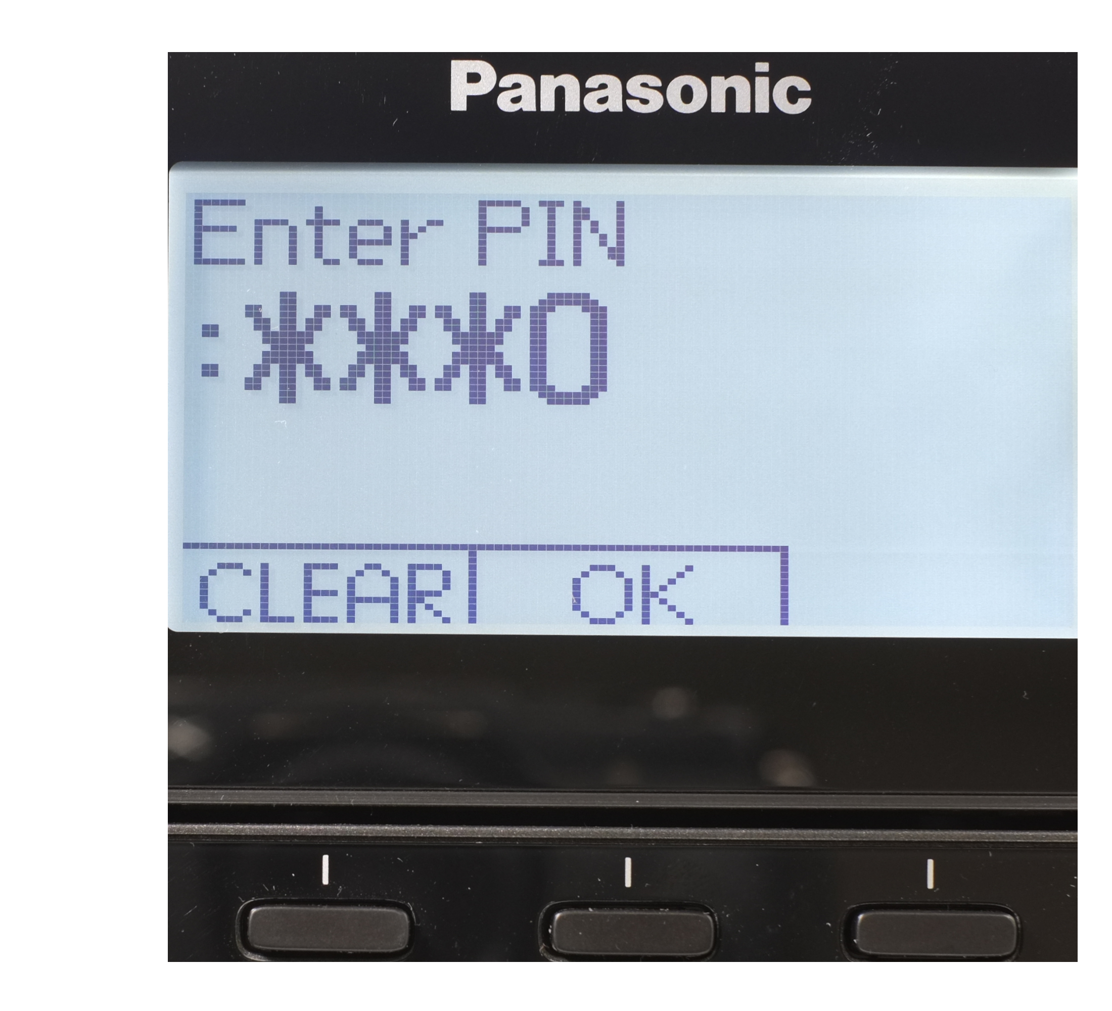 Enter Bluetooth pin number for Panasonic phone