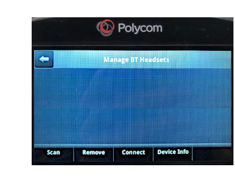 Polycom phone before pairing Bluetooth headset