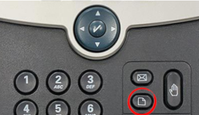 Cisco SPA 525G phone menu keys