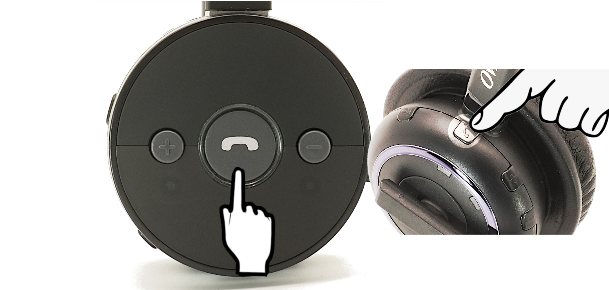 OvisLink wireless headset button to answer calls