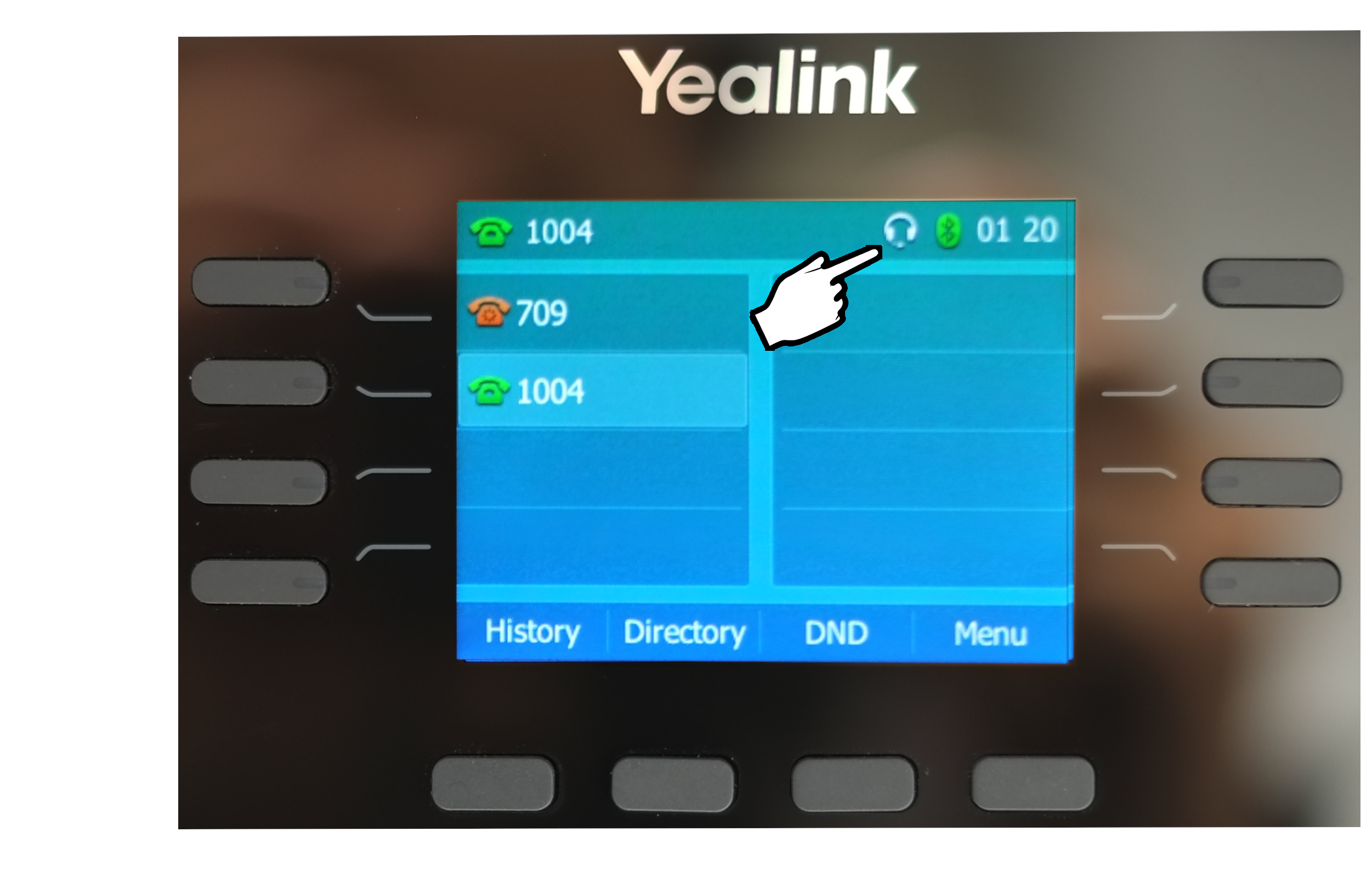 Yealink phone Bluetooth device connected