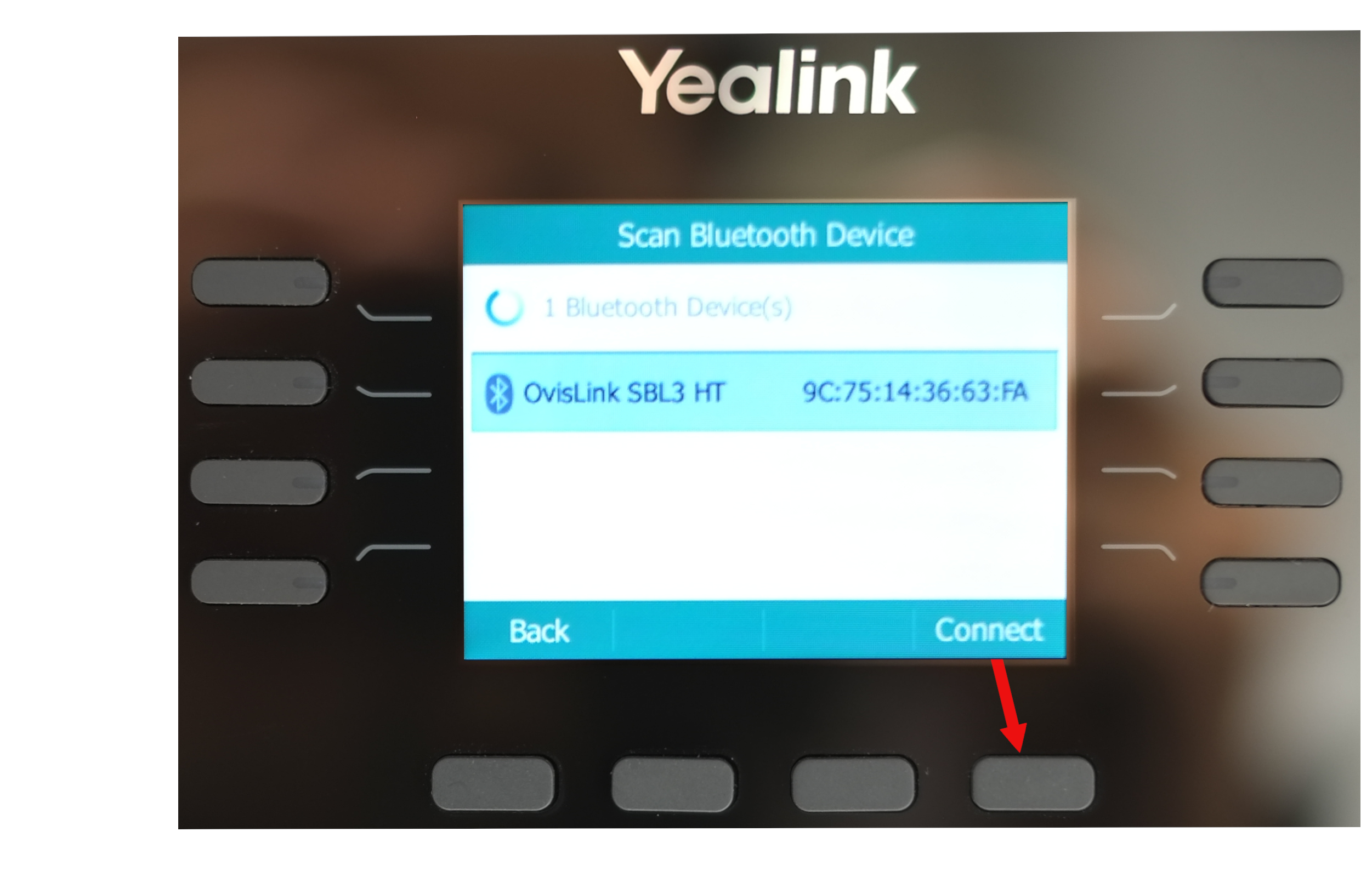 Yealink phone found OvisLink Bluetooth headset