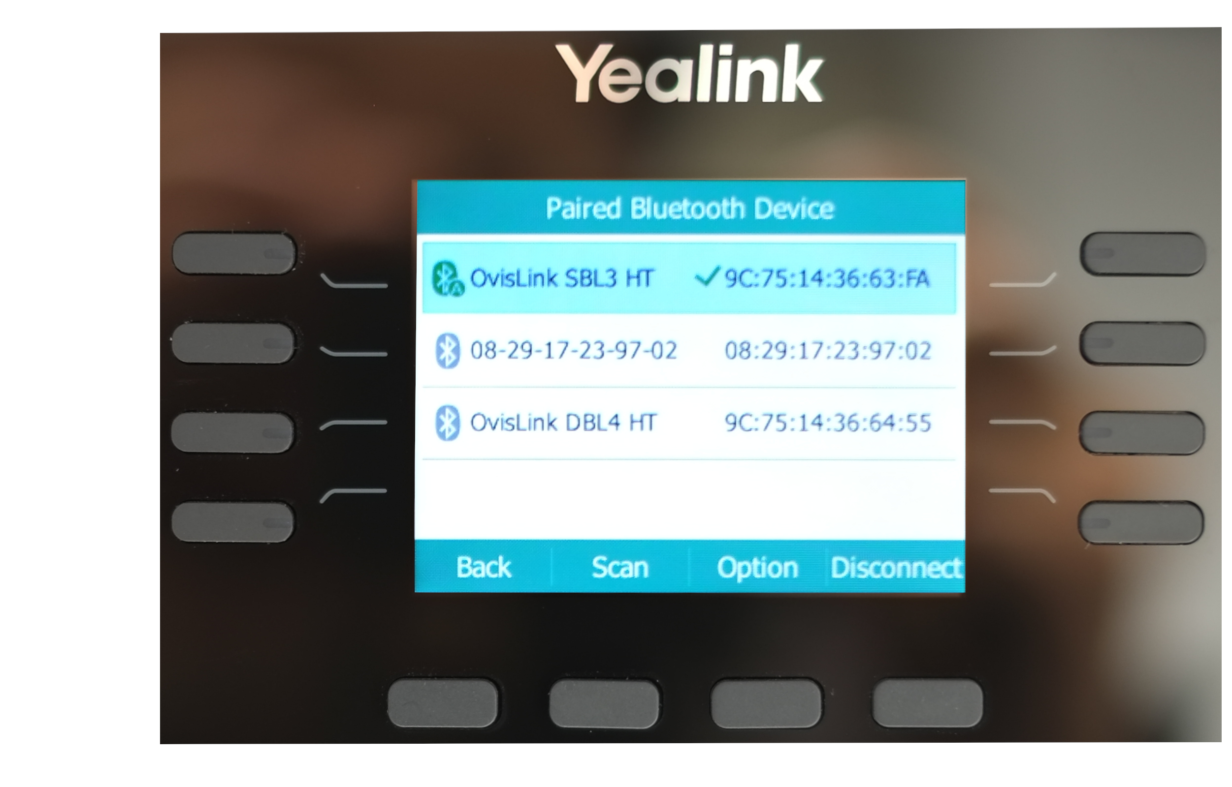 Yealink phone setup menu exit